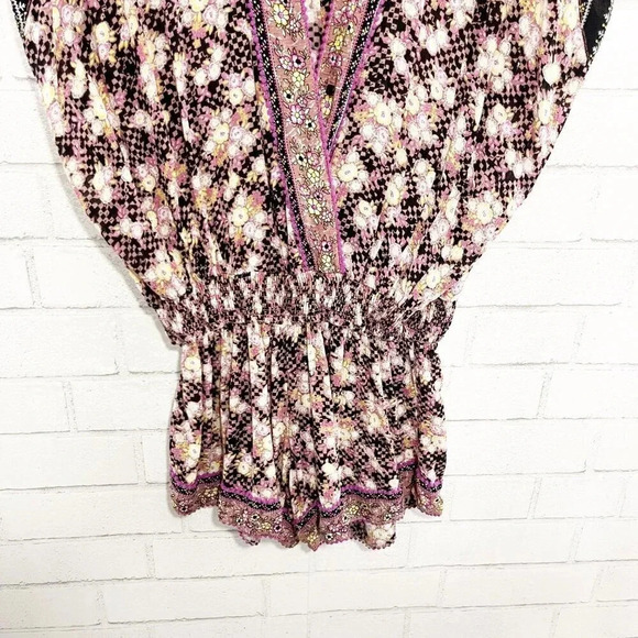 Poupette St. Barth Multicolor Floral Amora Romper Women's Size XS - Picture 7 of 11